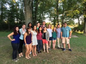 Group photo of the students outside.